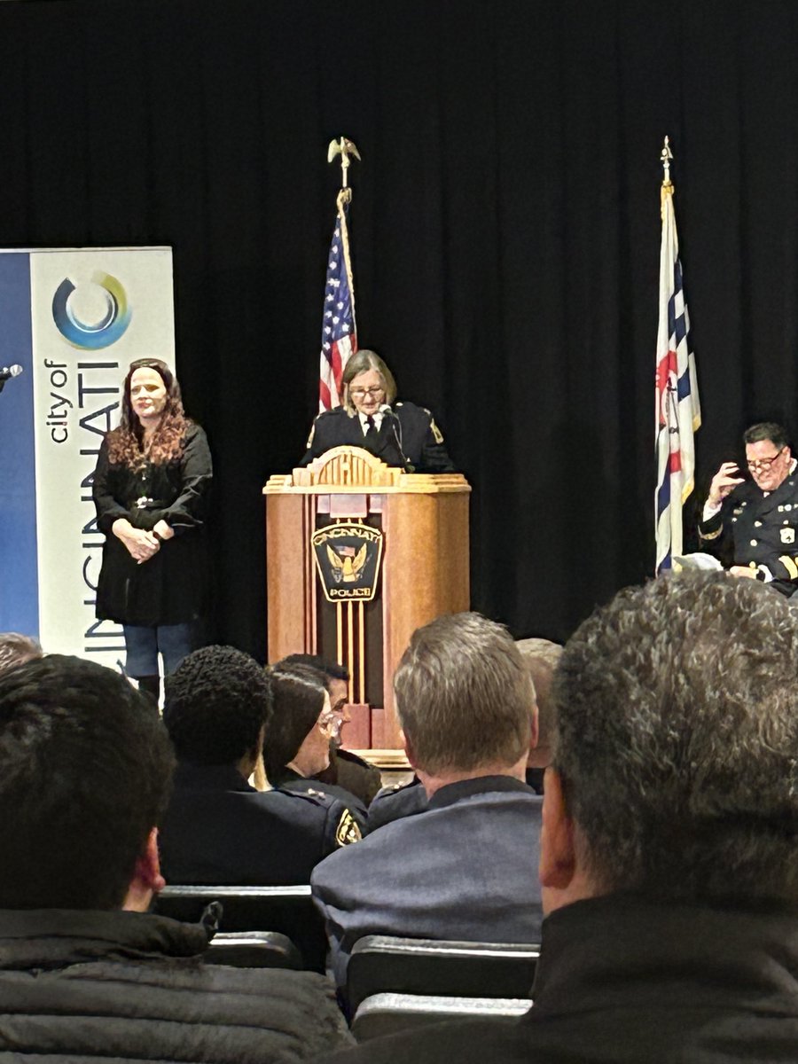 LauraNBrunner's tweet image. So thrilled to be at Museum Center for the swearing in of our new Police Chief Teresa Theetge. This is historic for our city.