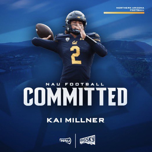 kai_millner's tweet image. Committed. @NAU_Football