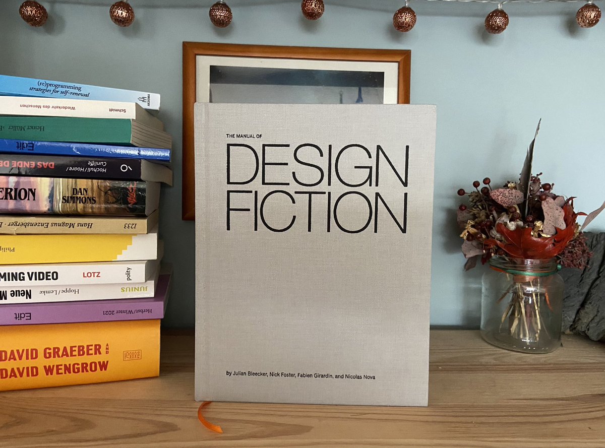 The Manual of Design Fiction is an in-depth introduction to how we at <a href="/nearfuturelab/">Near Future Laboratory</a> learned to think about the future. There is a unanimous feedback that it is also a beautiful object. There aren’t many copies left. So if you’d like one, click the link. nearfuturelaboratory.com/the-manual-of-…