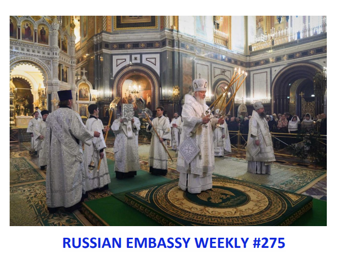 RusEmbUSA's tweet photo. ⚡️Enjoy the 2️⃣7️⃣5️⃣th #RussianEmbassyWeekly⚡️
Read in full: https://t.co/pc0eSNsgAz https://t.co/2a2qiAU20d