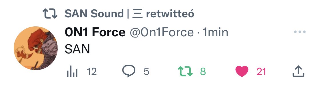web3gatsby's tweet image. 👀We are all SAN. @SanSound3 x @0n1Force 🫡
✨ yet another #grailed @10KTFshop mid 2022 bear alpha starting to shine
