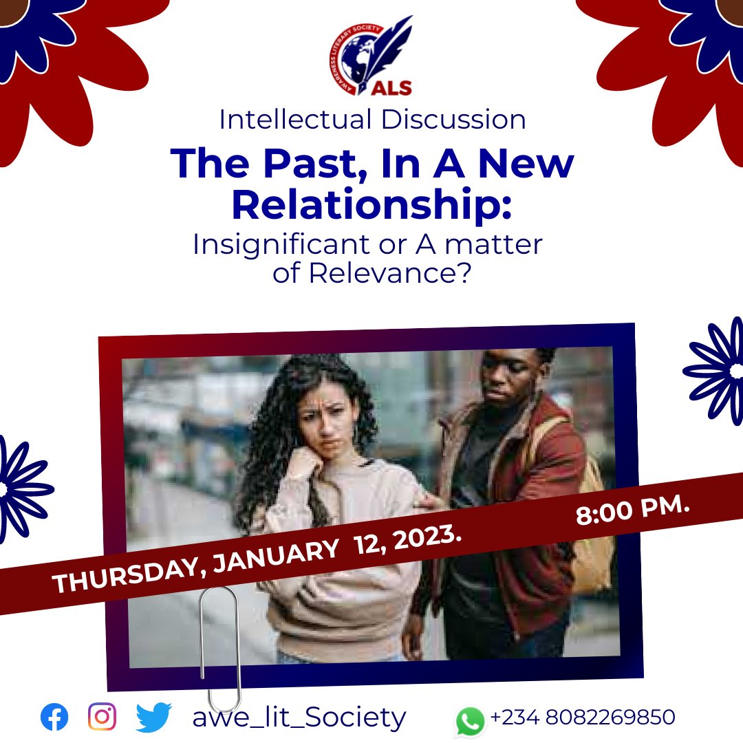 Awe_Lit_Society's tweet image. Join us this Thursday as we intellectually discuss this salient universal issue.
#Asl #literary #Intellectualdiscussion #Thursday

chat.whatsapp.com/LTEzHK3QdUQ1gB…