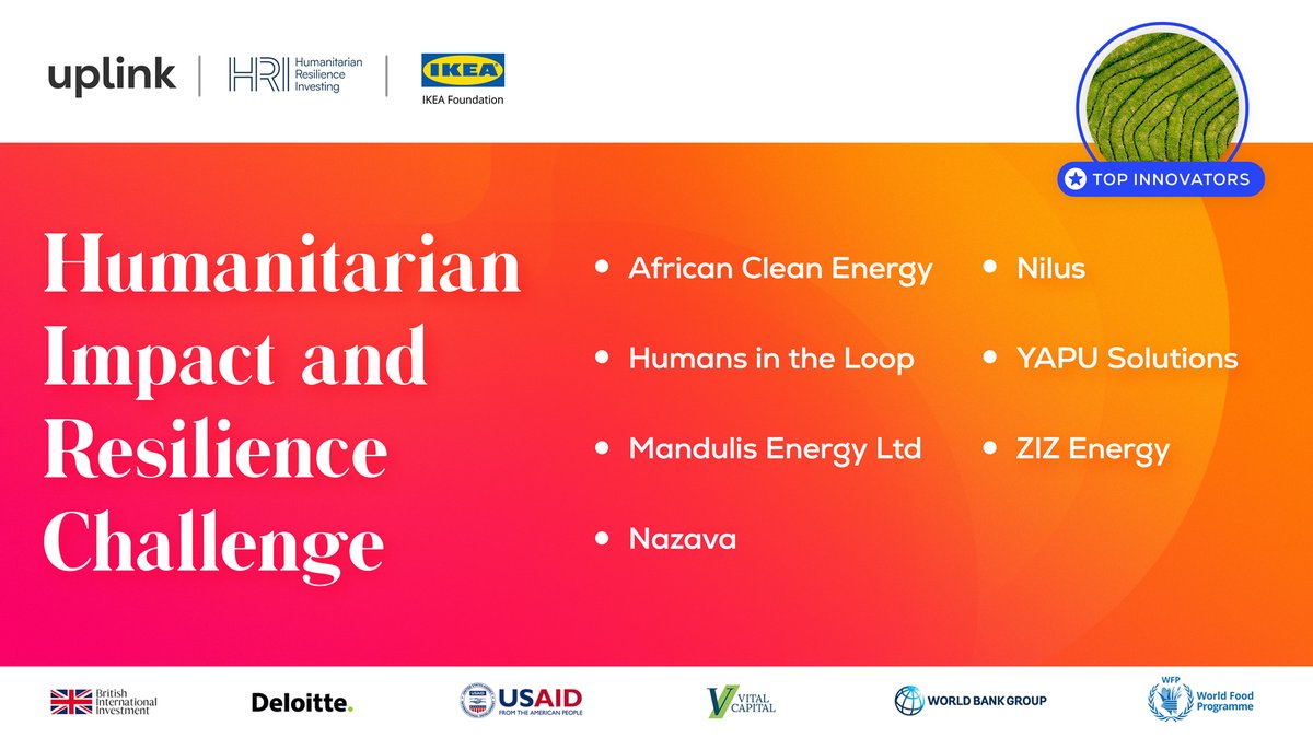 We are thrilled to have been selected as winners of the 
<a href="/WEFUpLink/">UpLink</a> and HRI Humanitarian Impact and Resilience Challenge! 
 
We are looking forward to joining a great community of innovators, and scaling our impact.

#resilientcommunities #localempowerment #impactinvesting #sdg6