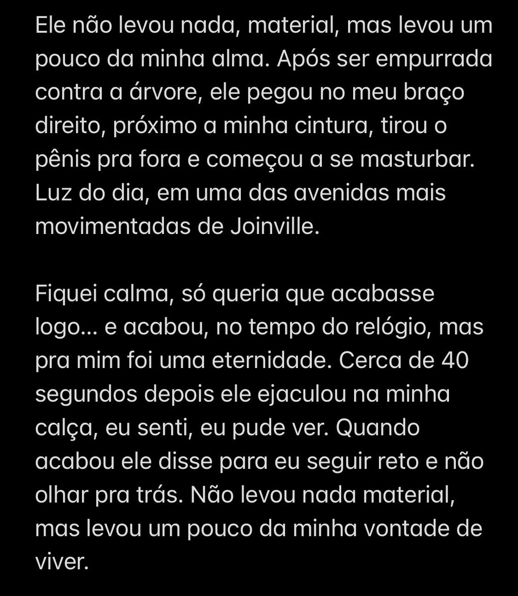 ninatoball's tweet photo. Relato de estupro. https://t.co/rKbeYFPtyp