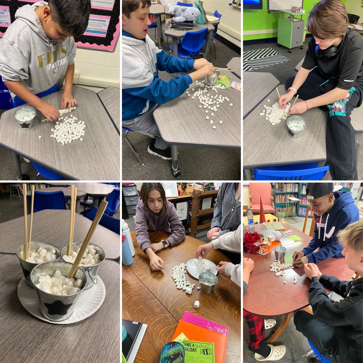 What better way to close out the year with some friendly competition⁉️Enter👉🏼👉🏼Marshmallow Mountain 🏔️ ❄️☃️,Marshmallow Movers 🚚 and Winter Scattergories 🤔📝#FrostStrong #Invested #DecemberActivities #FriendlyCompetition