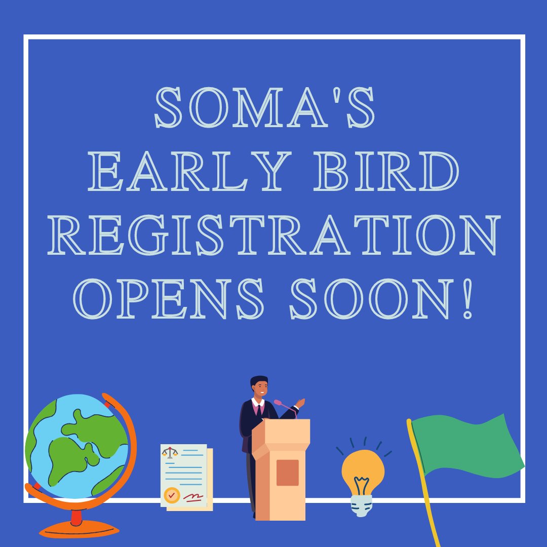 Get ready for a MUN experience like no other. SOMA L, on campus at the University of Toronto. Register early to take advantage of our early-bird discounts!
