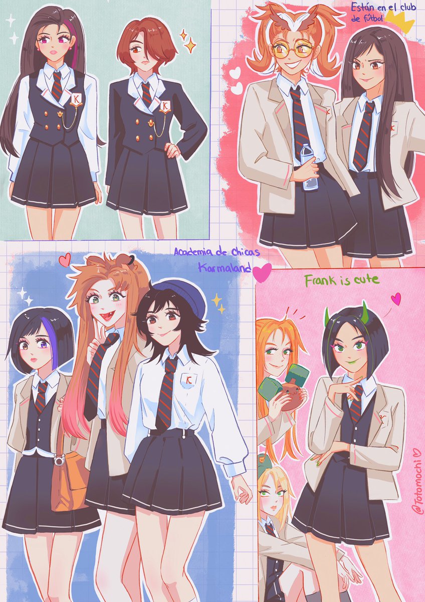 totomochilove's tweet photo. Las estudiantes de la academia Karmaland ✨

No sabía si subirlo o no pero ya fue. Espero les guste 💕

#KarmalandV https://t.co/42m8R9DfuB