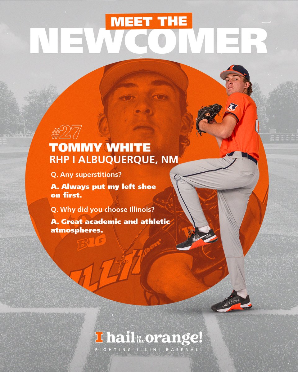 Meet the newcomers
𝐓𝐎𝐌𝐌𝐘 𝐖𝐇𝐈𝐓𝐄

#Illini | #HTTO