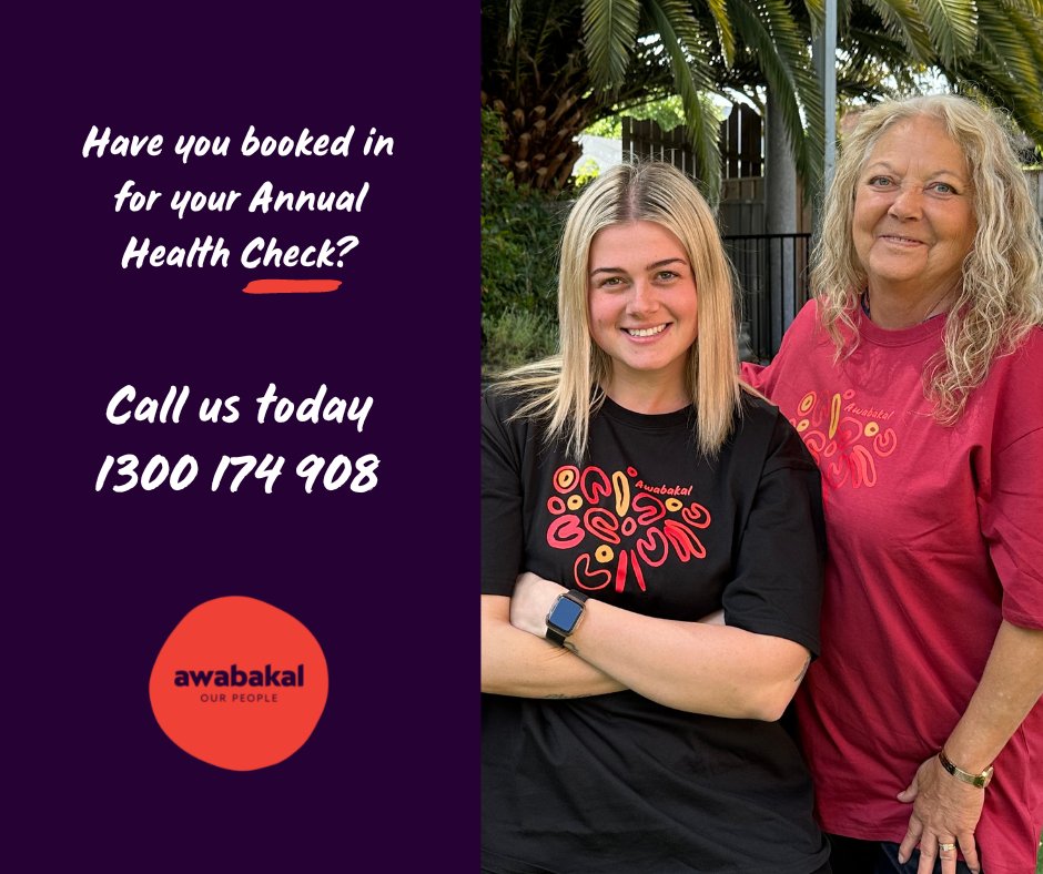 awabakalltd's tweet photo. This year, we're giving out these deadly shirts when mob come in and get their annual health check. It's the first step for getting on top of your health.
Call your nearest Awabakal clinic on 1300 174 908 to book your appointment.
#AwabakalLtd #HealthAssessment #StrongHealth https://t.co/ohYdI2yRQ1
