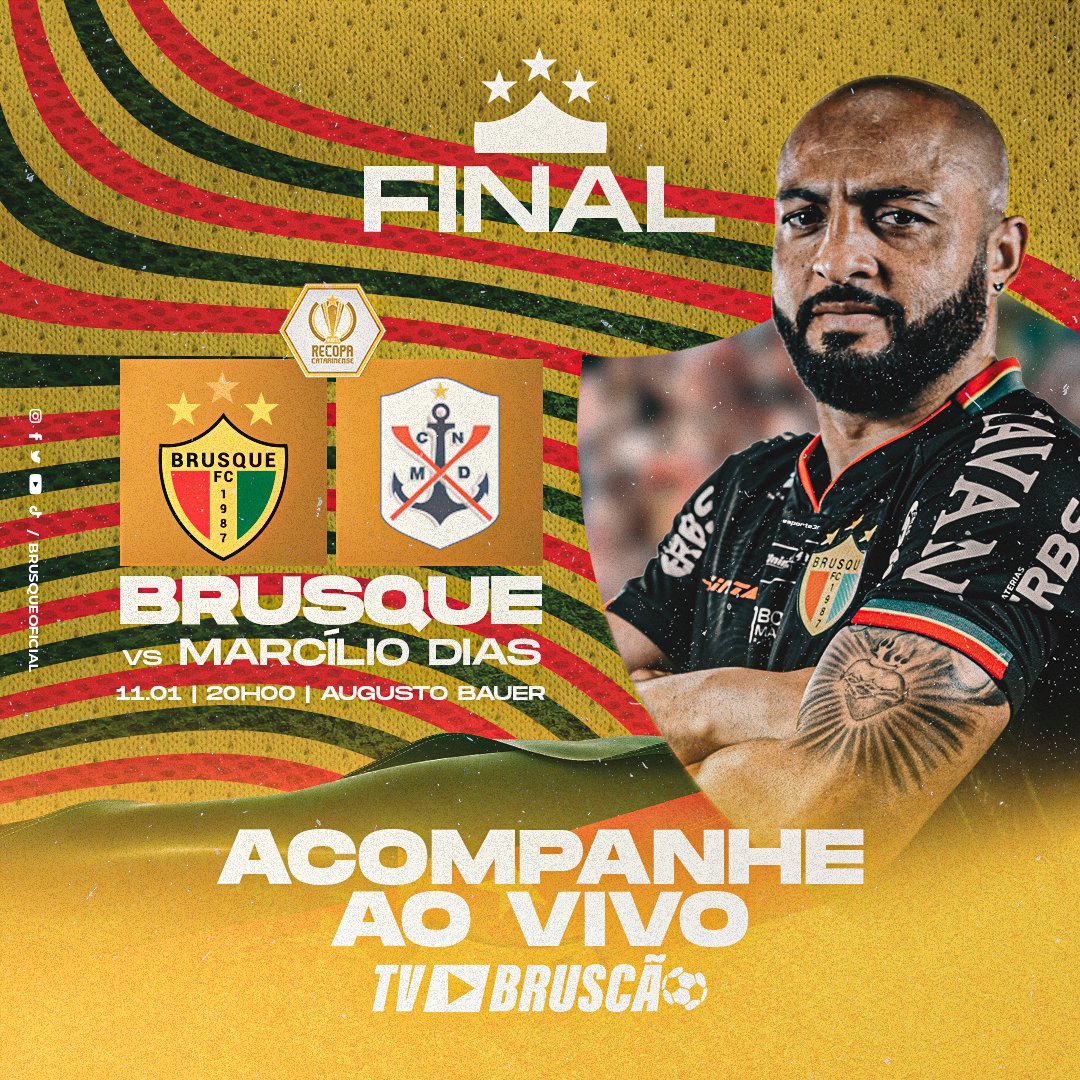 Brusqueoficial's tweet photo. Boa tarde, torcida quadricolor! 🇬🇳
O Brusque enfrenta o Marcílio Dias pela final da Recopa. A partida começa às 20h, no Augusto Bauer.
🖥 Assista ao vivo na Nsports
🗣 Narração ao vivo na TV Bruscão
#VamosBrusque #MaiorDoVale #Bruscão #FinalRecopa #SempreContigoQuadricolor https://t.co/faUFk6yL37