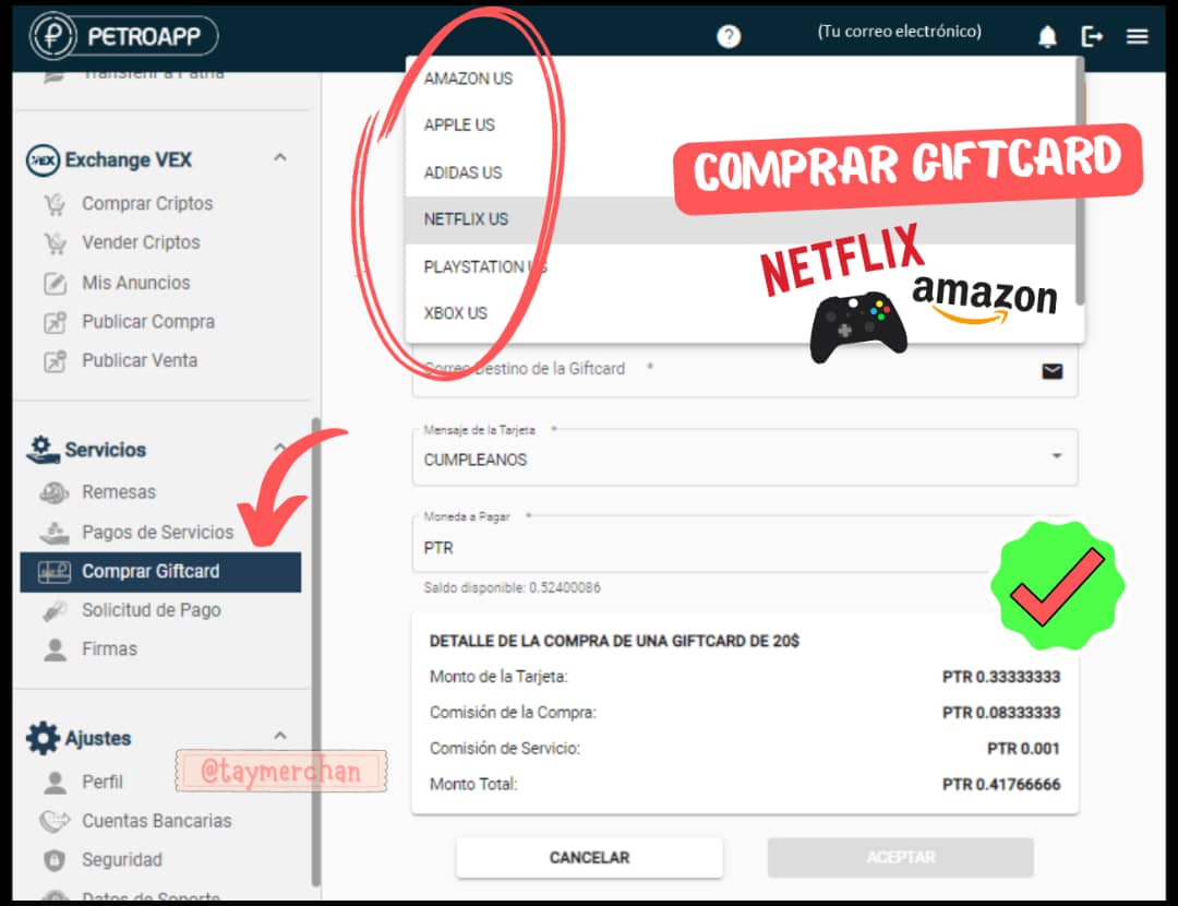 ActivoEnLaRed's tweet photo. 🌎 Compañeros con la aplicación PetroApp, adquiere tarjetas pre cargadas Gift Card pagando con tus Petros, y realiza compras en reconocidas empresas internacionales, de artículos deportivos y servicios de entretenimiento
#APP
#ComienzanLosCambiosEnPDVSA
#poupettekenza #Ene9 https://t.co/2939NtBwwN