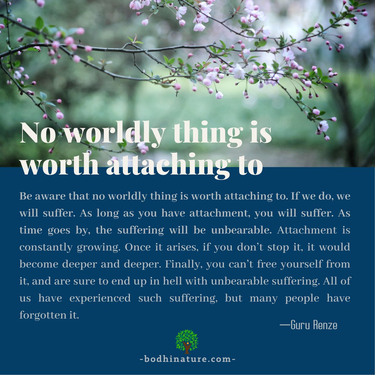 YimingAcademy's tweet image. No worldly thing is worth attaching to
#gururenze #worldlythings #suffer #buddhism #buddha #dharma #attachment #hell #freedom #buddhismquotes #buddhaquotes #buddhistquotes #wisdom #practice #dailyquotes #positiveenergy