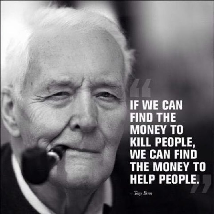 These wise words from Tony Benn really resonate right now.