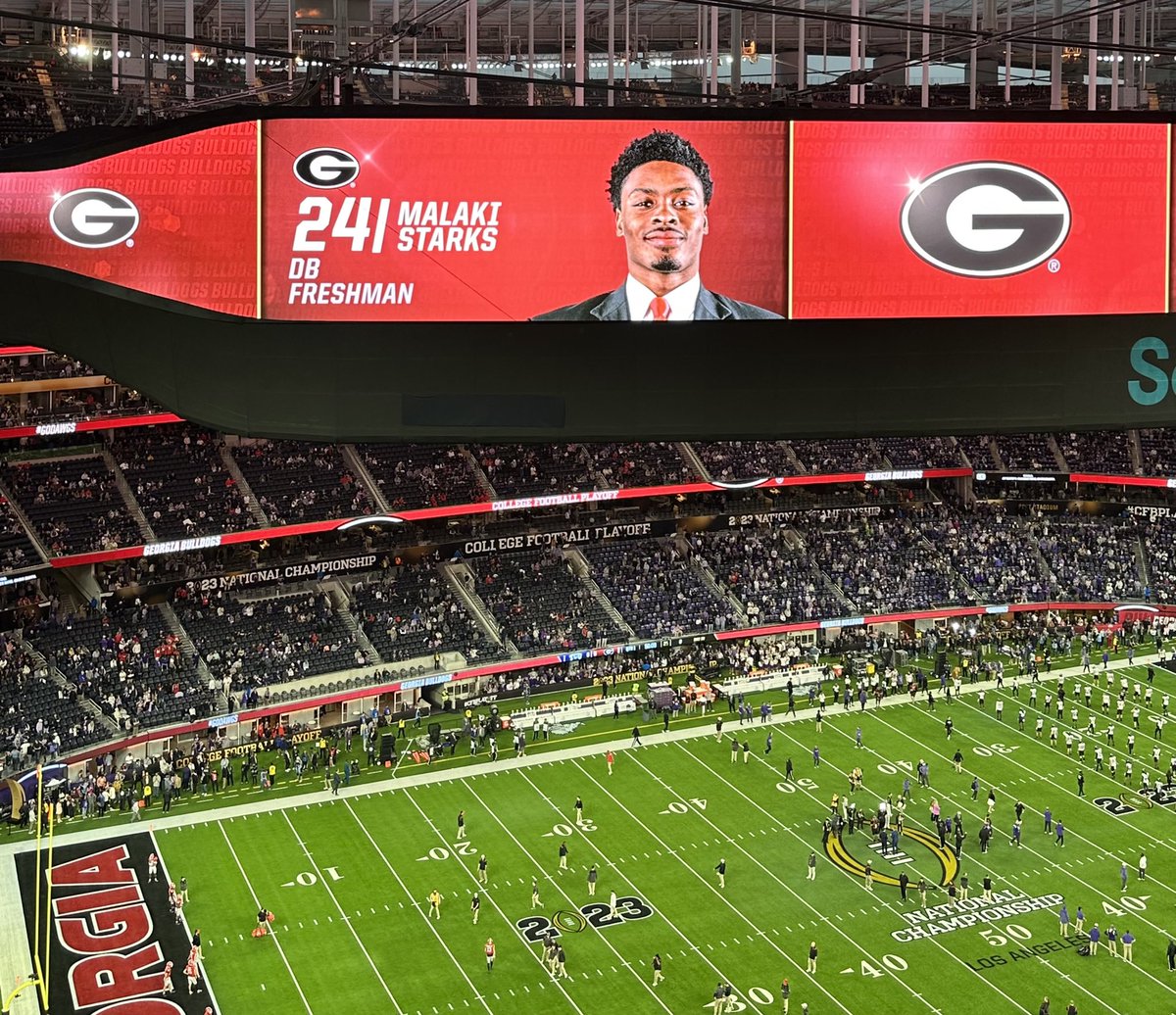 From “the small town high rise lights” of Jefferson, to LA on the biggest stage in College Football. Live your dream Malaki! Go Dawgs!