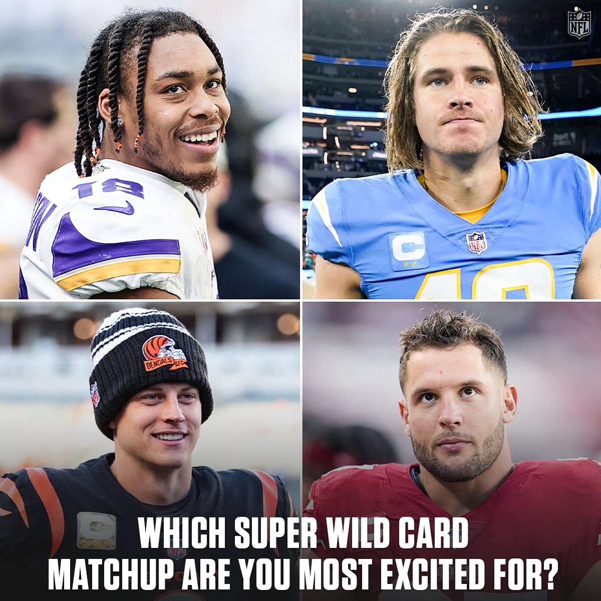 NFL's tweet photo. Let us know ⬇️ #NFLPlayoffs #SuperWildCard https://t.co/WSEBu6V9mD