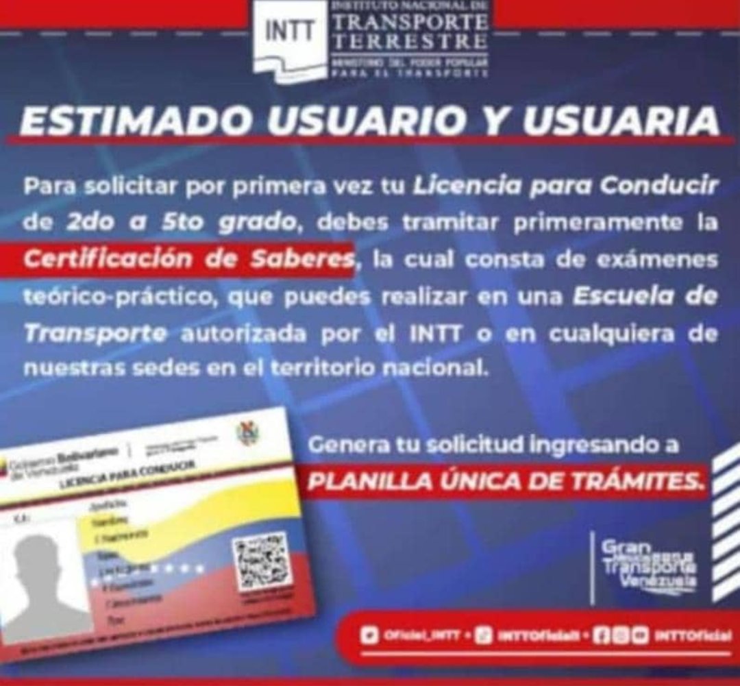 GustavoAzocarA's tweet photo. No tienes licencia de conducir? Te jodiste...!!! A partir del 01 de marzo de 2023, el INTI aplicará un nuevo requisito para obtener este documento. Se trata de un "Certificado de Saberes" (Que nombre tan original) que debes sacar antes de solicitar tu licencia. Que tal? https://t.co/RmN08ZqWhO