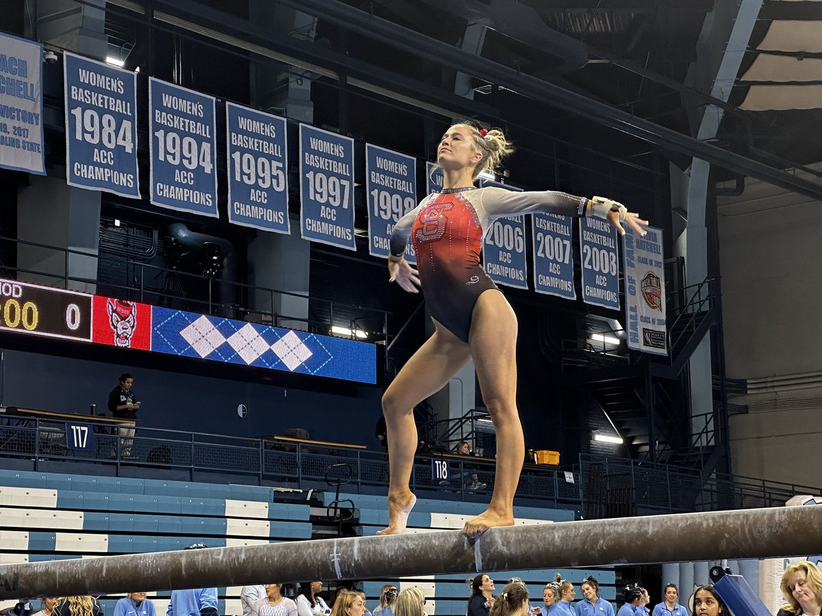 TuffyTalkNow's tweet photo. Sophomore @macyjenn KILLS IT on Beam!! 

KEEP IT GOING #PACK!!! 

💯💯💯‼️‼️‼️🙌🏻🙌🏻🙌🏻🐺🐺🐺 https://t.co/s3yIJKKMBG