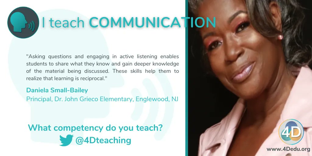4D Education (@4ded4ai) on Twitter photo . <a href="/DanielaSmallBa1/">Daniela Small Bailey</a>, part of <a href="/CurrRedesign/">Center for Curriculum Redesign</a>'s pilot course, understands that infusing #Communication into the teaching of content helps students to learn more meaningfully and to retain what they learn. #4Dedu . <a href="/DanielaSmallBa1/">Daniela Small Bailey</a>, part of <a href="/CurrRedesign/">Center for Curriculum Redesign</a>'s pilot course, understands that infusing #Communication into the teaching of content helps students to learn more meaningfully and to retain what they learn. #4Dedu