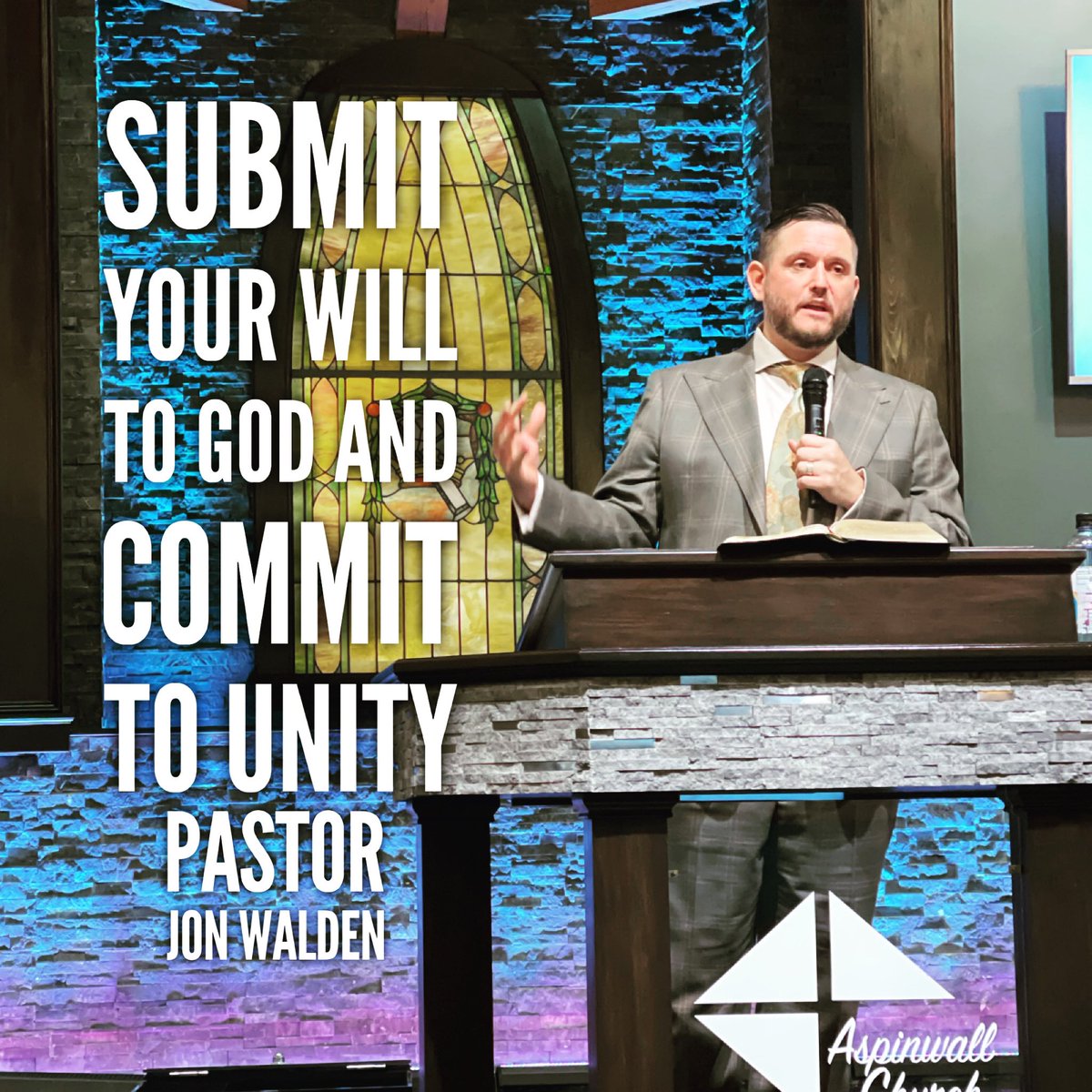 AspinwallChurch's tweet photo. @pastorjonwalden preached a powerful message on Unity this Sunday! Same mind, same speech, and perfectly joined together! Let’s do this church #together2023 #AspinwallChurch https://t.co/Q0aFVCRaZ3