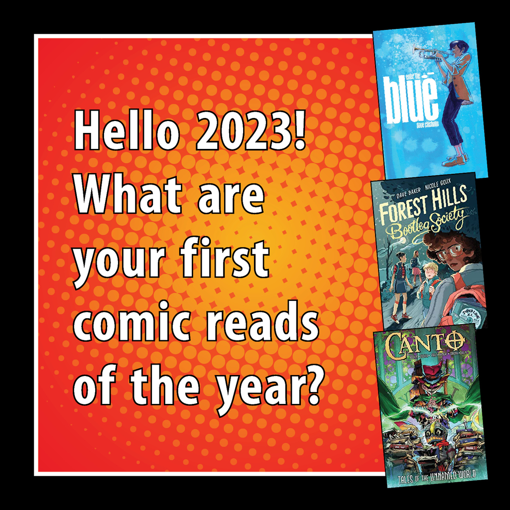 ircbpodcast's tweet photo. What are your first comic reads of 2023? #IRCB #ireadcomicbooks #comics #comicbooks
Comics shown:
📘 Enter the Blue by Dave Chrisholm
📕 Forest Hills Bootleg Society by Dave Baker and Nicole Goux
📗 Canto: Tales of the Unnamed World by David M. Booher https://t.co/yqWoMlILuZ https://t.co/pk7z8saDmx
