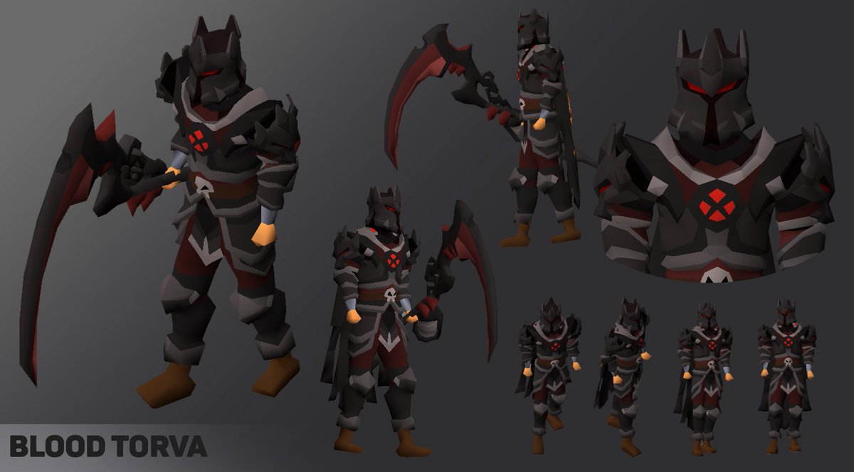 Wrapped up Blood Torva as my final passion project at Jagex👋Female model in thread!