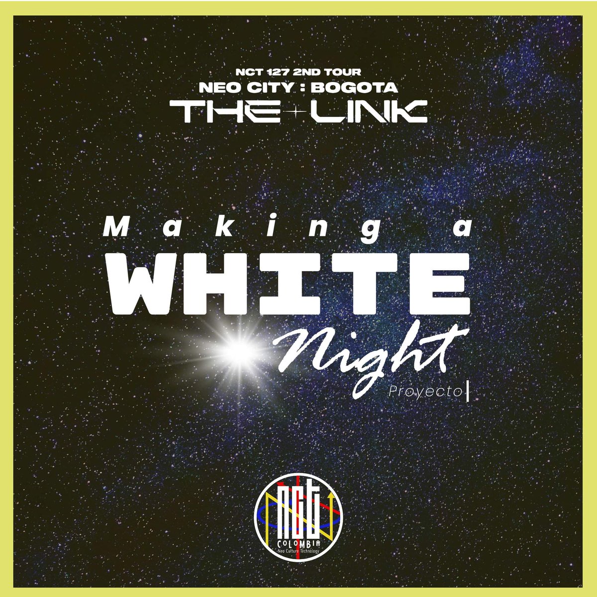 NCTCol_Proyect's tweet photo. | 🇨🇴 NEO CITY IN COLOMBIA |

— MAKING A WHITE NIGHT 🤍🌃 | PROYECTO #2

¡Que el 25 de enero del 2023 sea la noche más blanca del Neo City! https://t.co/VawI95oFyN