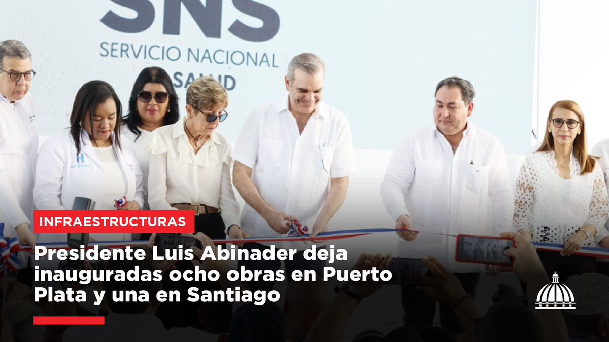 Comunicaciondo's tweet photo. El Presidente @LuisAbinader  inició este 2023 con ocho inauguraciones en Puerto Plata y una en Santiago. Las obras entregadas por el mandatario rondan los 730.5 millones de pesos.
https://t.co/iC31CguGzM

#ComunicacionesDO https://t.co/vdqTyUxKfR