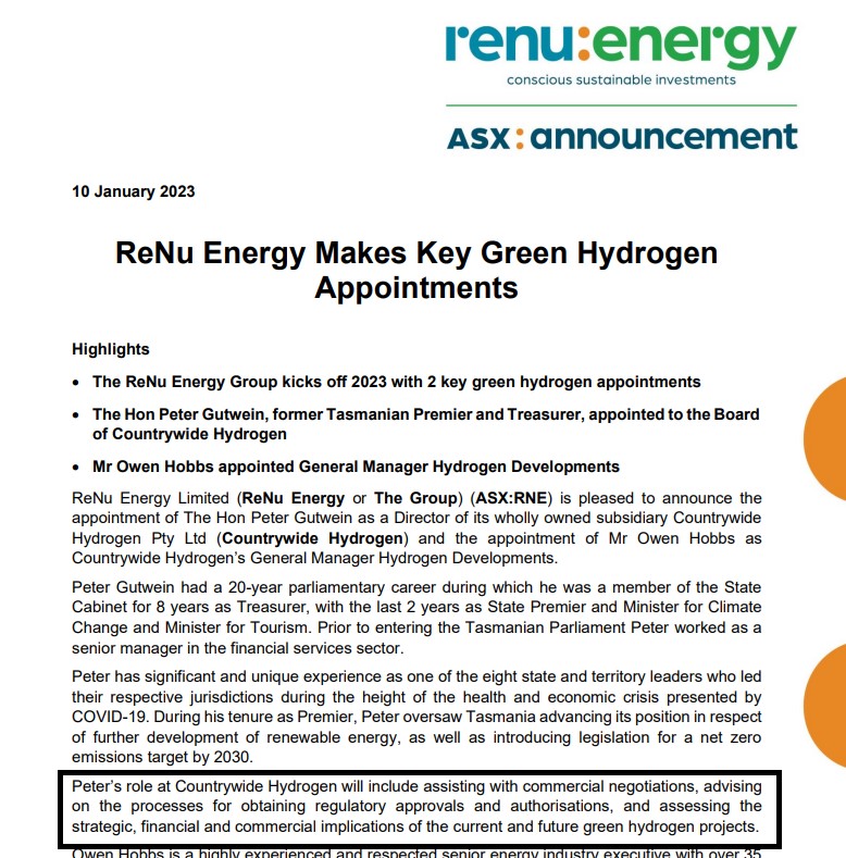 PeakAsset1's tweet photo. #RNE #RNEO some great appointments to the board! #GreenHydrogen will surely be in the spotlight in 2023 and we feel that #RNE is in a strong position @PeakAsset1 https://t.co/1EndtveyMt