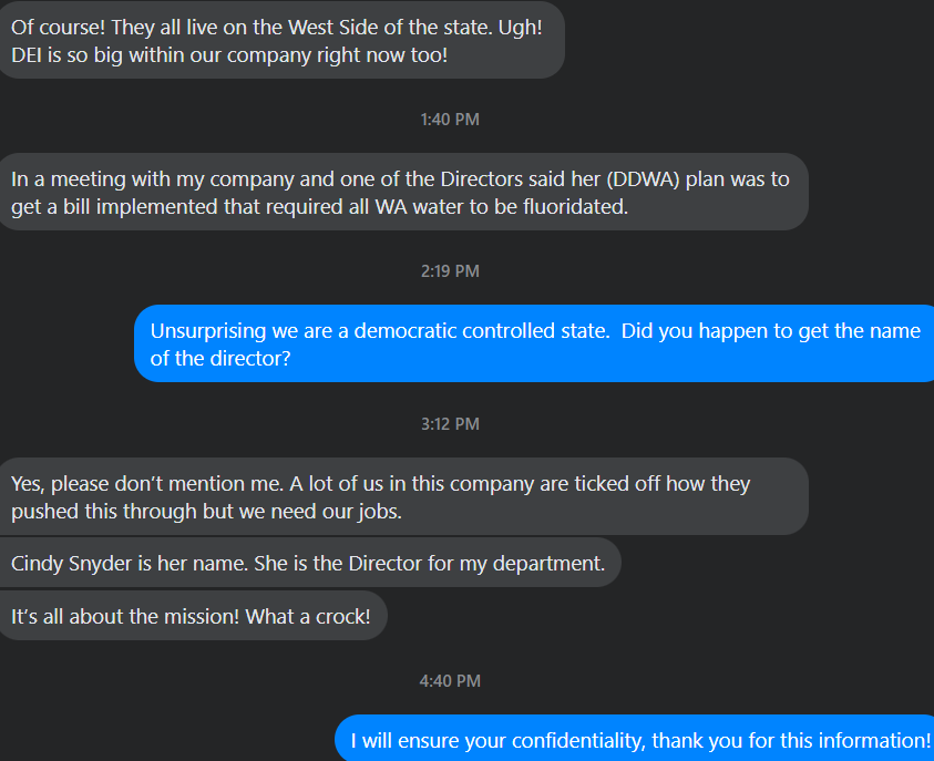 MatthewMG2's tweet photo. An insider is providing us with information. The agenda to #Fluoridate the water supply extends far beyond #Spokane County. With no public hearings or votes. This agenda to poison peoples minds under the ruse of health, much like #COVID, must end! #Fluoride https://t.co/up5LZRmHLk