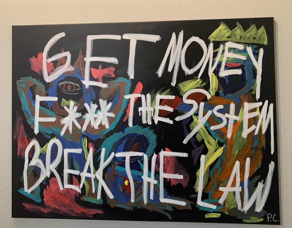 1Broadway5's tweet image. Break The Law

#2LsArtWork #ProjectPat #MacMiller #Colors #BreakTheLaw #36Mafia #Revolution #Humble #Paint #Painting #Graffiti #StreetArt #Neo #NeoExpressionism #ContemporaryArt #Contemporary #King #Hurt #Heart #Texas #TexasArt #DallasArt #Dallas #Black #BlackArtist #MacMondays