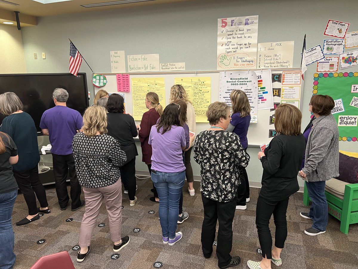 A little reflection and continuous improvement going on at our staff meeting.