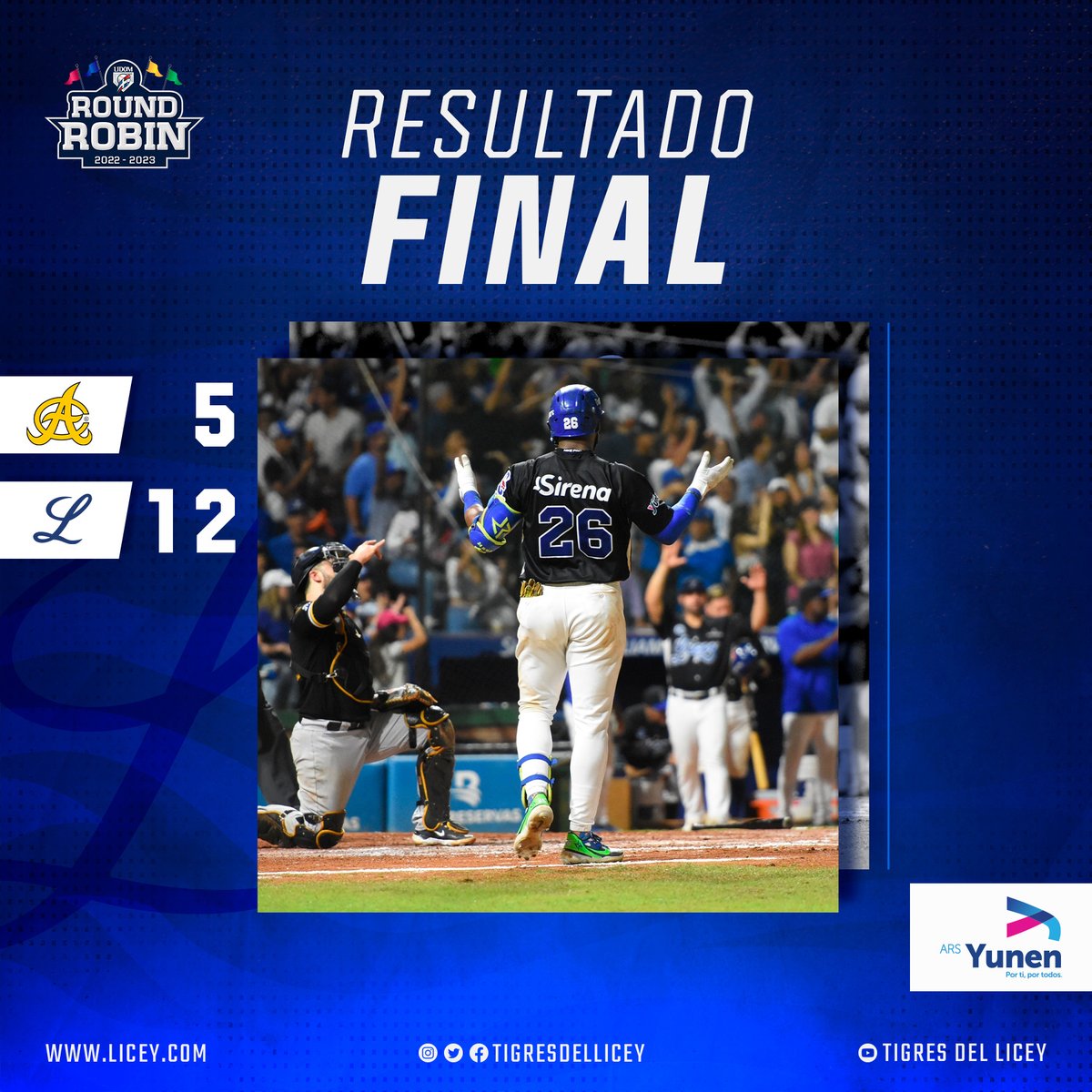 TigresdelLicey's tweet photo. ¡La GLORIA del GLORIOSO! 

#ThisIsLiceyTime 🏆💙 https://t.co/rvNA98OhtL