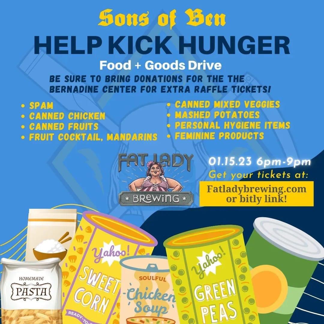 FatherOfBen's tweet image. Join the @SonsofBen on Sunday at @FatLadyBrewing for #HelpKickHunger! 

All proceeds benefit The Bernardine Center in Chester, PA. 

Buy tickets: bit.ly/3G3KHQO

Not able to make the event but want to help? You can make a donation at bit.ly/3jKc7DS