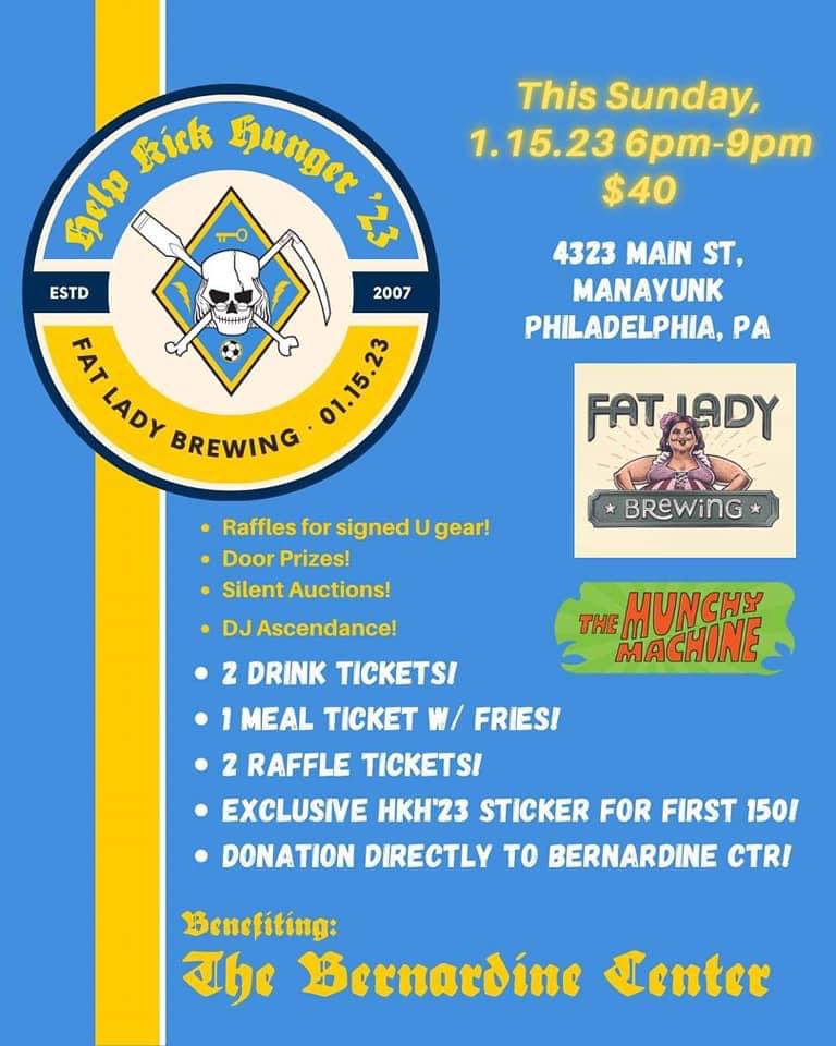 FatherOfBen's tweet image. Join the @SonsofBen on Sunday at @FatLadyBrewing for #HelpKickHunger! 

All proceeds benefit The Bernardine Center in Chester, PA. 

Buy tickets: bit.ly/3G3KHQO

Not able to make the event but want to help? You can make a donation at bit.ly/3jKc7DS