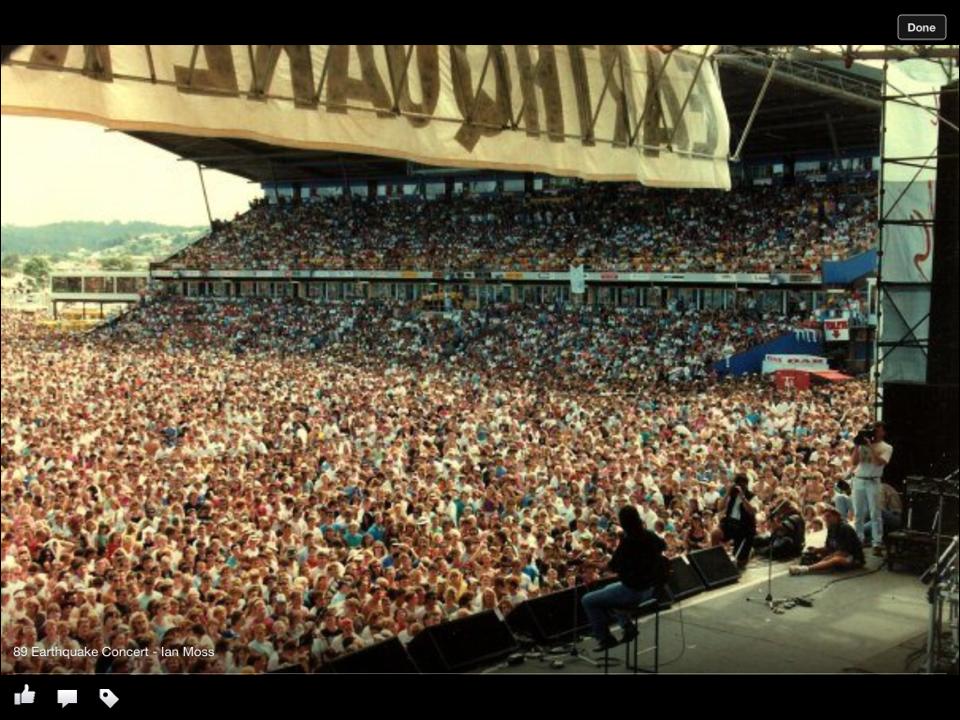 With #EltonJohn doing his last Newcastle show tonight at the stadium, here's a quick look at the last time a concert was held there. The 1990 Earthquake Relief Concert - Ian Moss on stage, photo Martin Adnum. #EltonFarewellTour