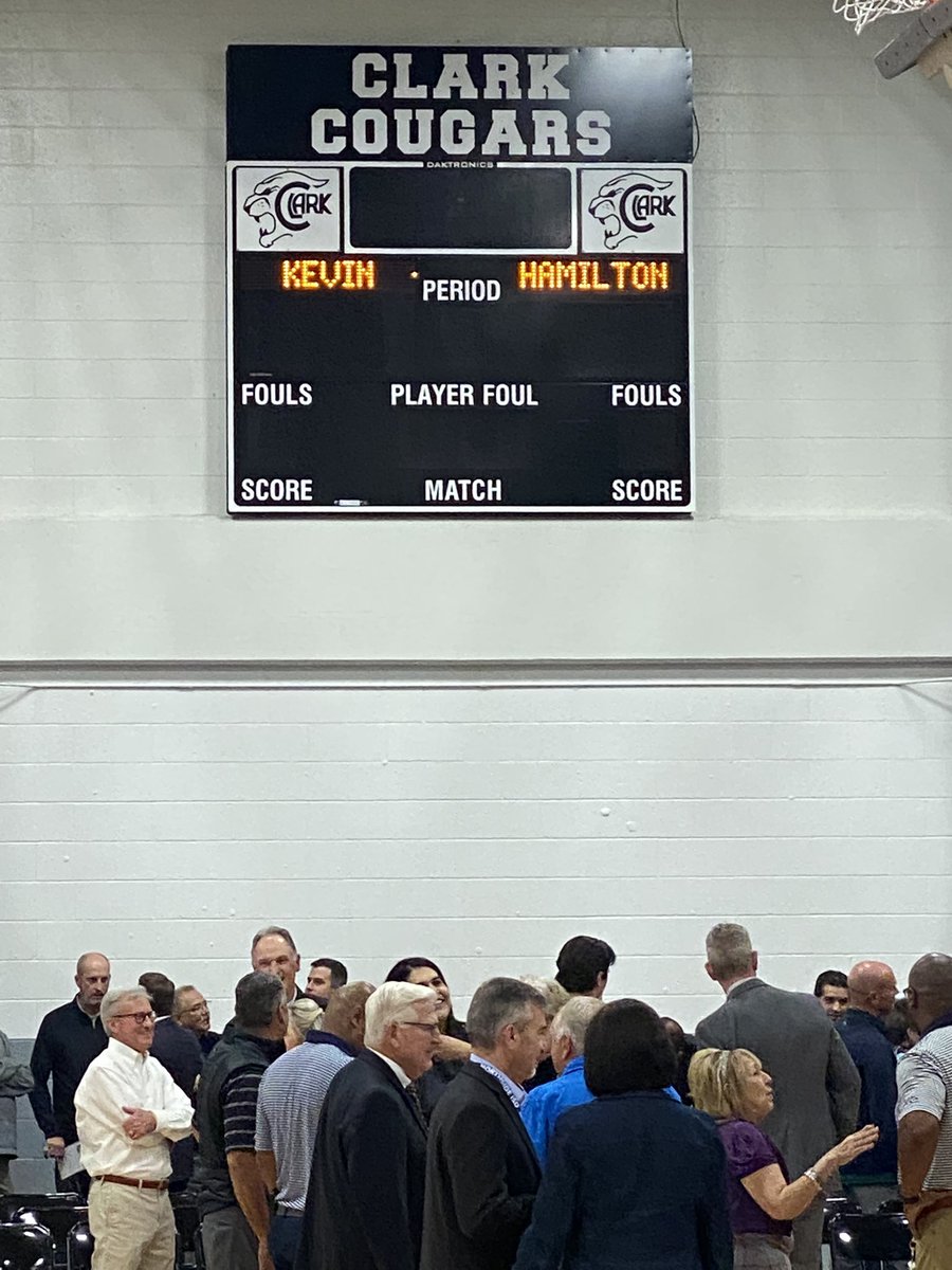 FbCougar's tweet photo. The Clark, Texas gym is now named in honor of the late Kevin Hamilton! #clarktexas https://t.co/GyyU2j744G
