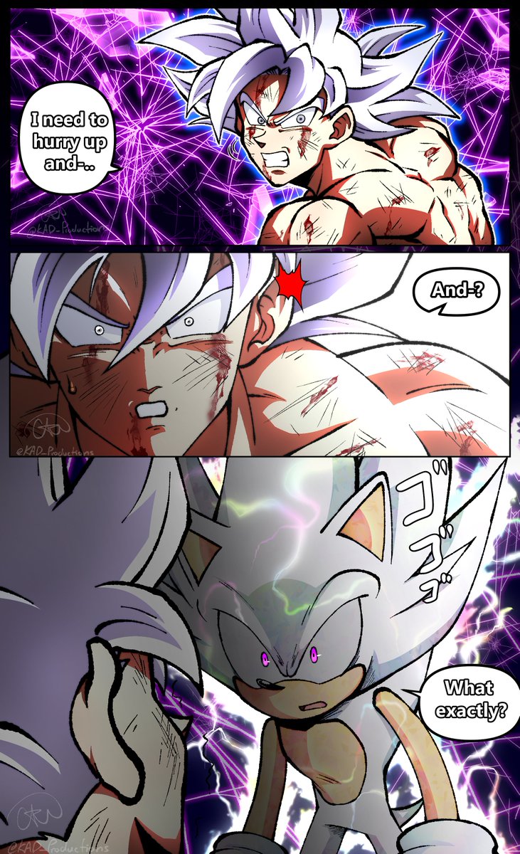 KAD_ProductionZ's tweet photo. Redraw of an old page of Sonic vs Goku https://t.co/6gZo8GVrL8