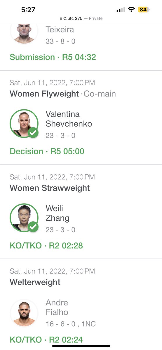 I just realized that Valentina Shevchenko and Weili Zhang have the same MMA record. Two out of three of their loses came from one opponent. Amanda Nunes for Valentina and Rose Namajunas for Weili https://t.co/kLxKBUuk6c