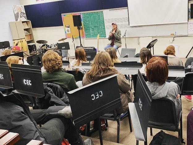 Big thank you to <a href="/AcadiaU/">Acadia University</a> music professor, Mark Adam, for coming in to work with our percussionists and talk about pursuing music! #cecmusic #nsmusiced #musiceducation #musicclinic #percussion <a href="/CCRCE_NS/">CCRCE</a> @Cobequid_FoSS <a href="/CEC_news/">Cobequid Educational Centre</a> <a href="/NSBandAssoc/">NS Band Association</a> <a href="/NovaScotiaMEA/">Nova Scotia Music Educators Association (NSMEA)</a> <a href="/NSMEC4/">Nova Scotia Music Education Council</a>