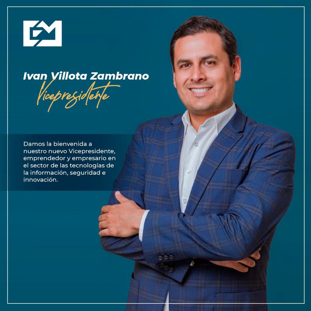 caem_manta's tweet photo. Por decisión del Directorio de la #CAEM, el Ing. Iván Villota Zambrano, asume la 1ra Vicepresidencia desde enero 2023. 👨🏻‍💼

Iván es un joven emprendedor y empresario del sector tecnológico y telecomunicaciones con más de 20 años de experiencia. 

¡Muchos éxitos en su gestión! https://t.co/RIUFkXsUAq