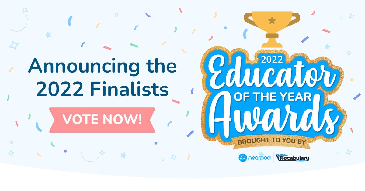 🎉 The nominations are in! 🎉

We're excited to announce the top ten finalists for our 2022 Educator of the Year Awards. 🏆 

Learn more about each of these incredible finalists &amp; help us determine our five Educators of the Year! ✨

Cast your vote 👉 bit.ly/3CzQJYF