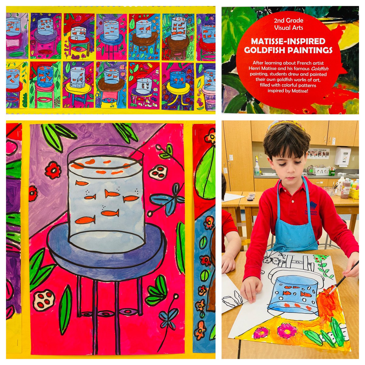 GanzVisualArt's tweet image. 2nd Grade Matisse-inspired Goldfish! #davis2 #arted #artsed #Matisse