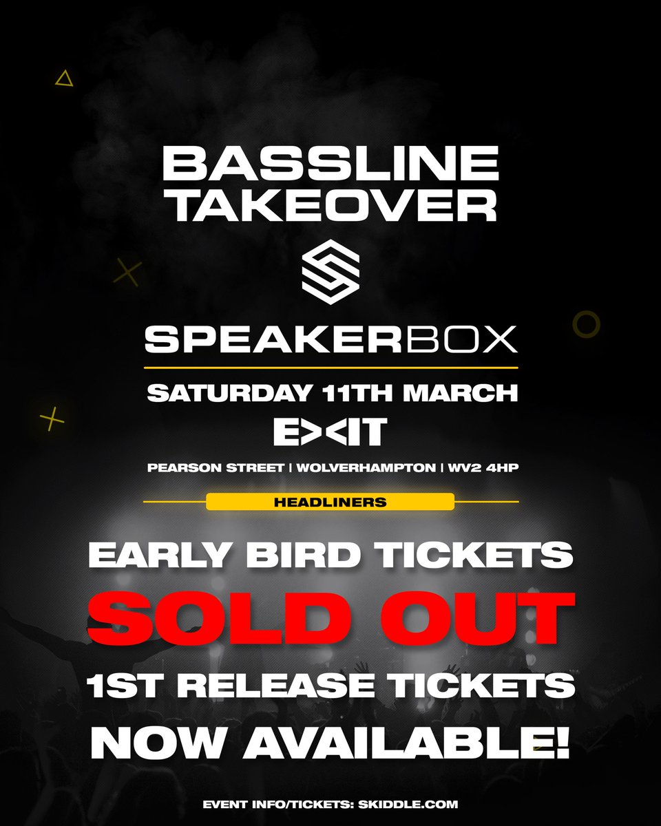 WOLVES AND SHEFFIELD Early bird tour tickets are now sold out⚡️ Limited first release tickets are now on sale so be quick⚡️prices will increase! For full event info/tickets head to Skiddle or click on the link in our bio⚡️#basslinemusic #drumandbass #PrinceHarryhasgonemad