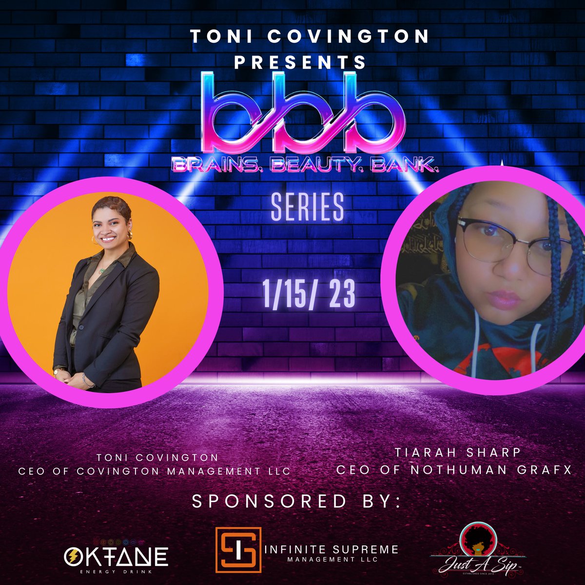 oktaneenergy's tweet photo. Welcoming back!! In 2023
BRAINS. BEAUTY. BANK Series.
Highlighting Goal-Driven Entrepreneurs paving their way to success.
First episode airs 1/15 featuring Tiarah Sharp! CEO of @nothumangrafx @nothuman.lightbeam
It’s gonna be lit 🔥
#brainsbeautybank #Entrepreneur #ceomind https://t.co/dRQhu2Eiy6