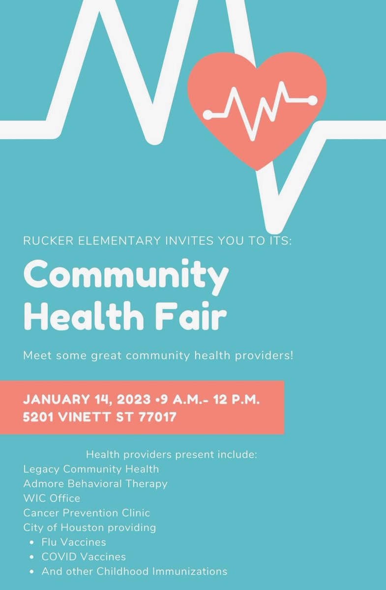 RuckerHISD's tweet photo. Let’s stay healthy, Rucker community! 🍎👩‍⚕️👨‍⚕️ @HISDREADY2RISE @HISDFACE @HISD_HPE @TexasChildrens @HISD_Wraparound 🏥 https://t.co/YYRmQ9pNGJ