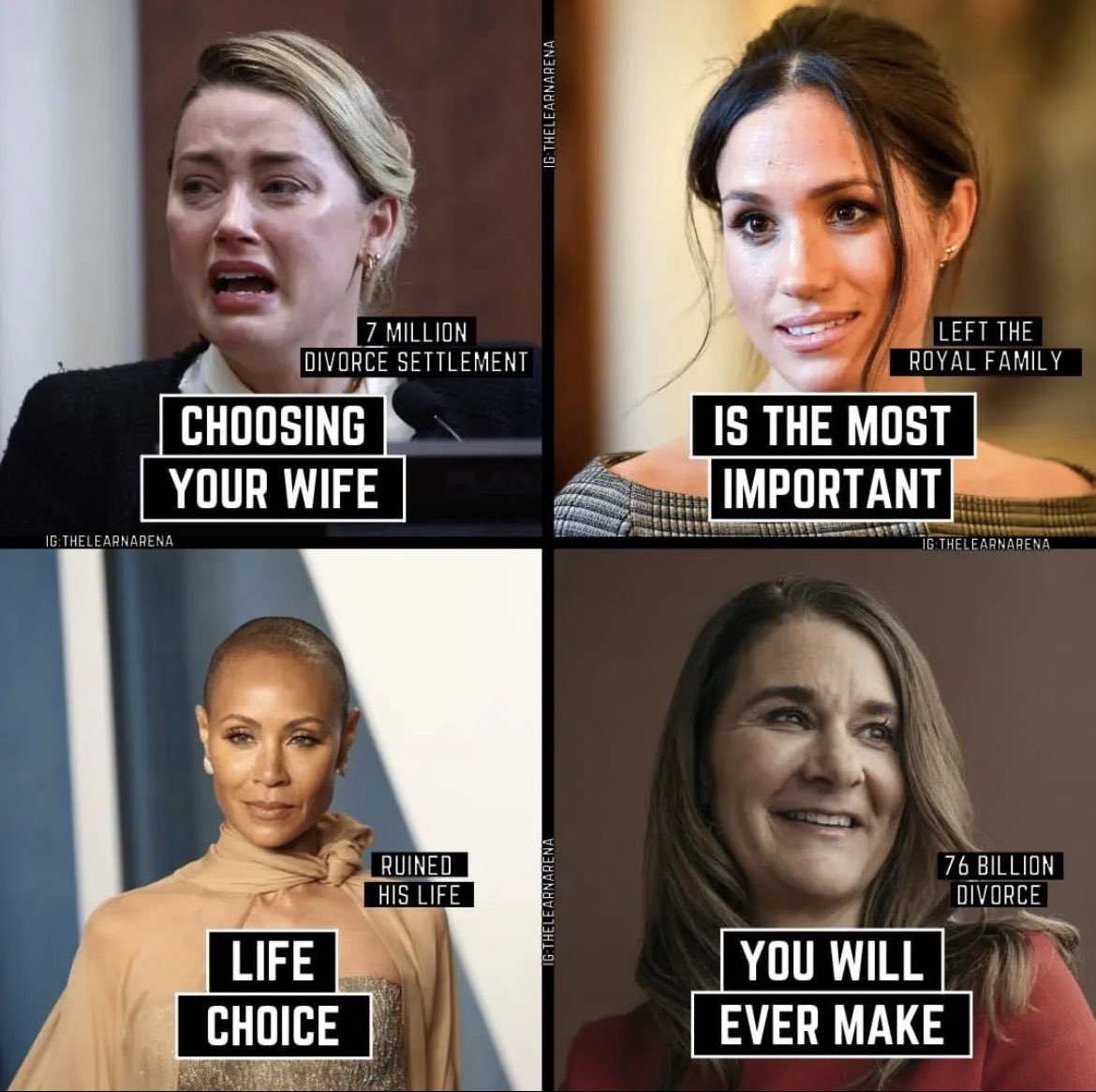 Conserv98560722's tweet image. Young men, choosing the woman who is going to be the mother of your children is the most consequential decision you’ll ever make. Choose wisely… 

#HarryHasGoneMad