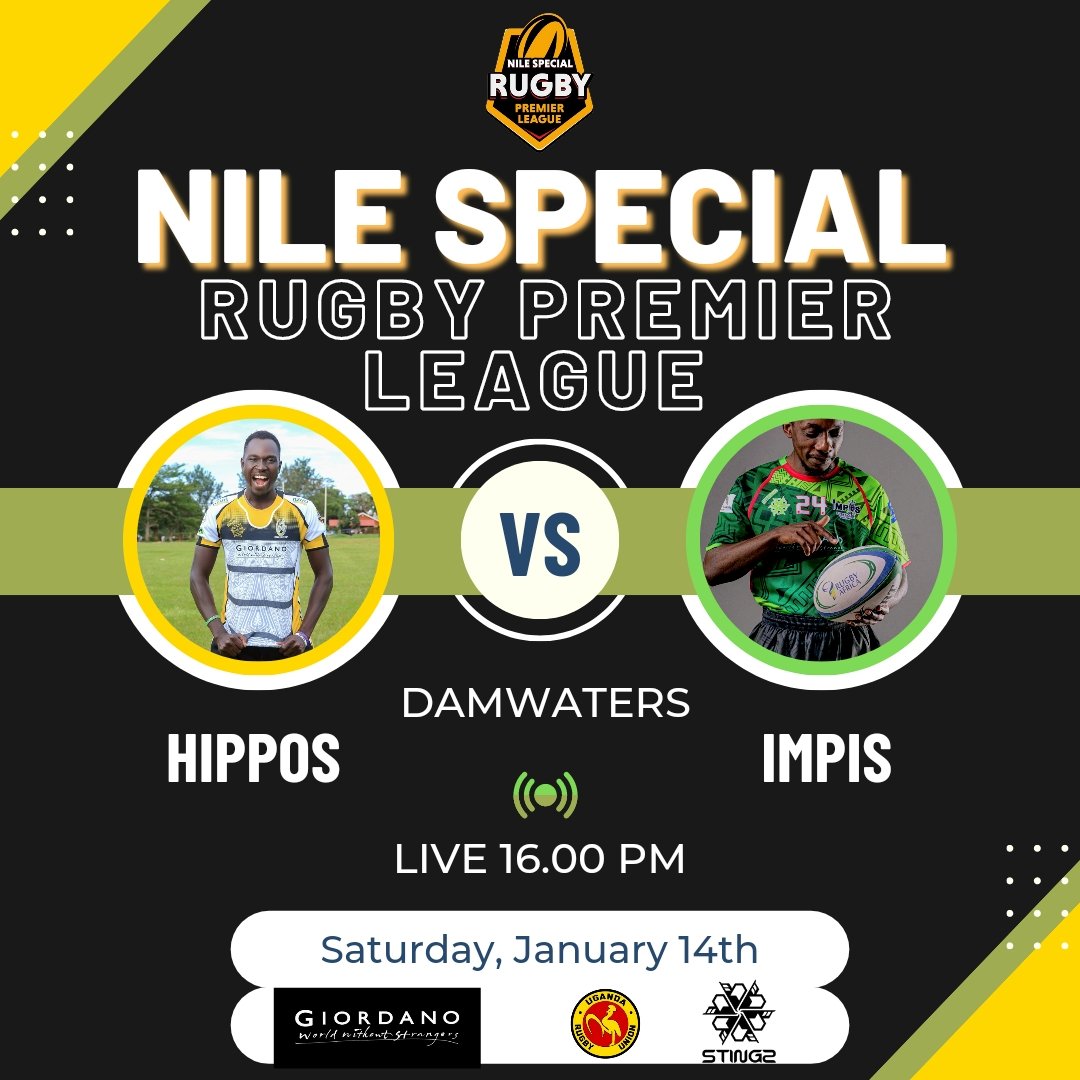 It's a @StingzProwear × #Giordano affair this Saturday at DamWaters 🔥

What a way to kick off the #NileSpecialRugby

#HippoSTRONG #HipposTunameza