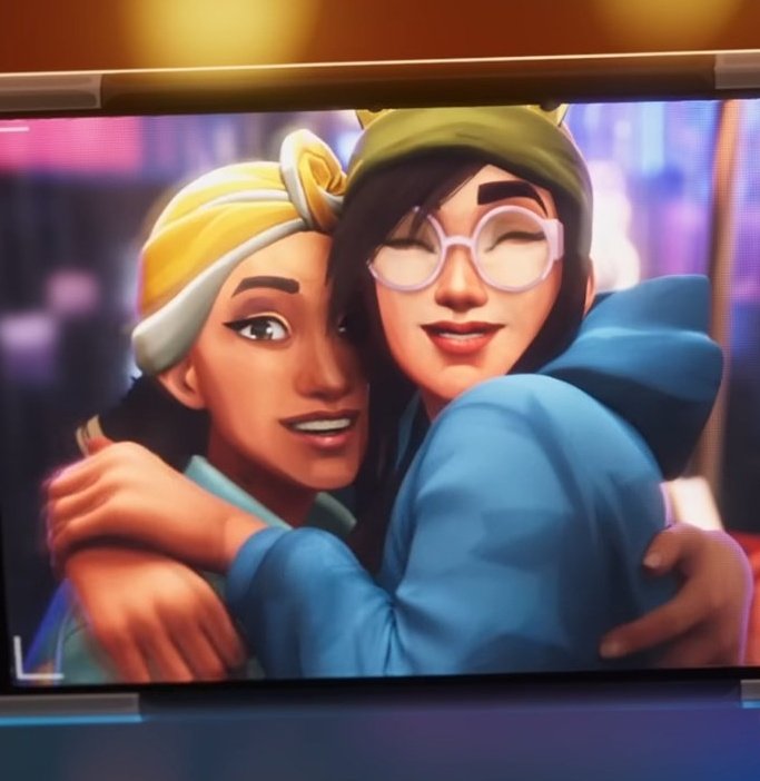 sapphicslike's tweet photo. raze and killjoy from valorant https://t.co/s2kX4SVI1k