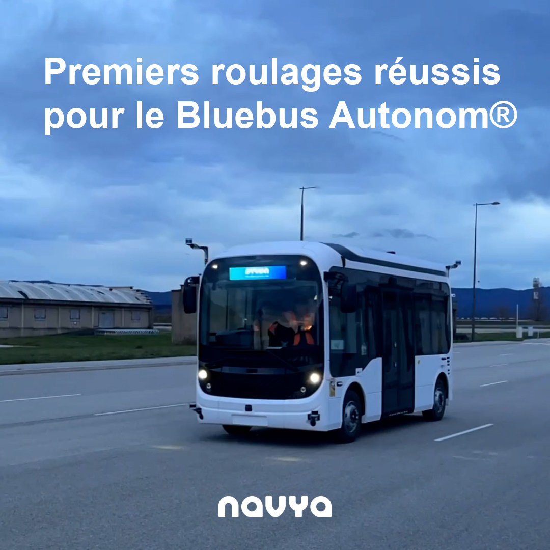 [#CommuniquéDePresse] Le Bluebus Autonom® réalise ses premiers roulages avec succès sur le site de Transpolis.
👉 Lire le CP en français : urlr.me/HYcfp
👉 Lire le CP en anglais : urlr.me/2LMhT