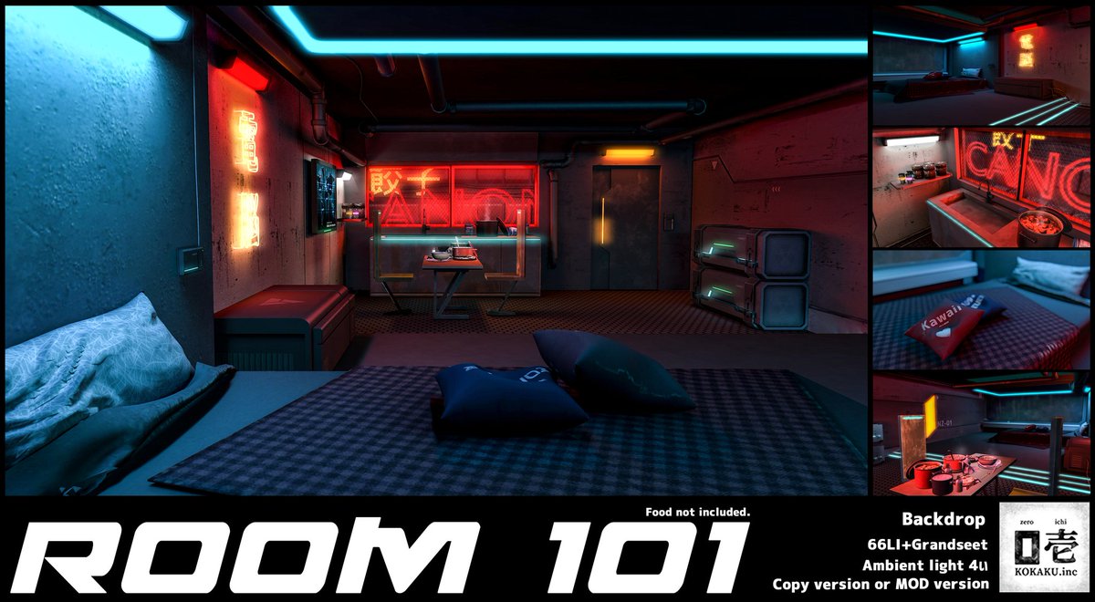 ACCESS New Release  12th Open✨
ネオン街の裏路地にあるアパート。外のネオンが部屋に漏れてるようなサイバーパンク感ある無機質な部屋をイメージしました。好きなアイテムデコレーションしたり撮影したりして楽しんでくれたら嬉しいです😊☕️

ACCESS
maps.secondlife.com/secondlife/ACC…